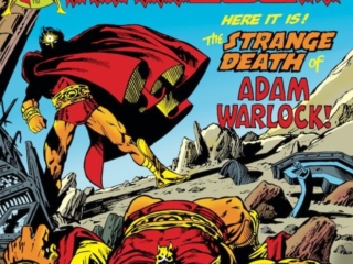 Warlock #11 cover; pencils, Jim Starlin; inks, Alan Weiss; The Strange Death of Adam Warlock, Magus