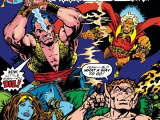 Warlock #12 cover; pencils and inks, Jim Starlin; Pip the Troll, Adam Warlock;