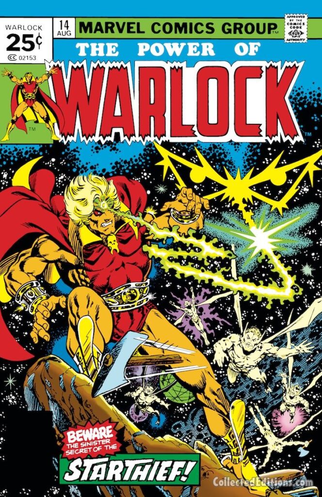 Warlock #14 cover; pencils and inks, Jim Starlin; Beware the Starthief