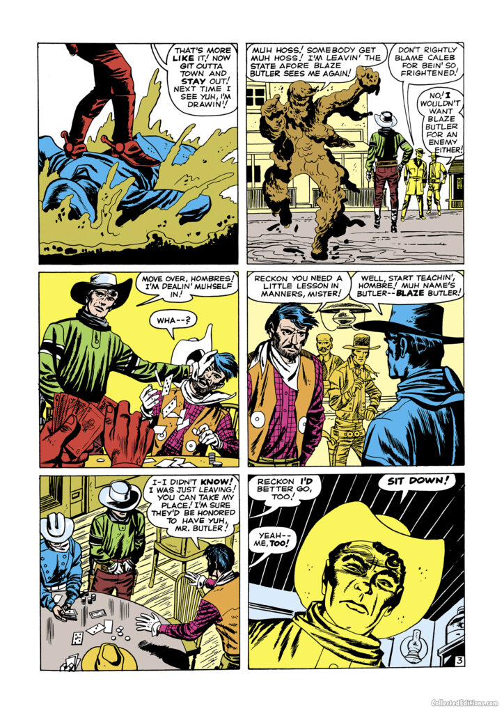 Gunsmoke Western #62. &ldquo;The Gunman&rdquo;, pg. 3; pencils, Jack Kirby; inks, Sol Brodsky