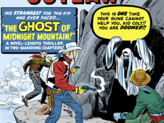 Kid Colt Outlaw #93 cover; pencils; Jack Kirby; inks, Dick Ayers; The Ghost of Midnight Mountain