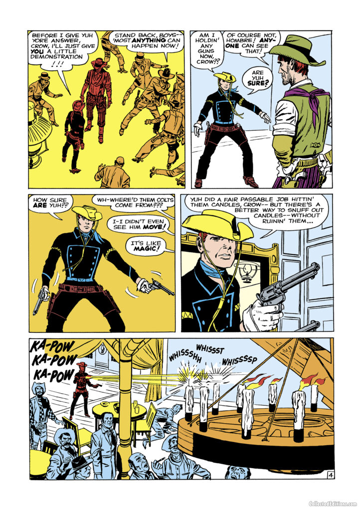 Rawhide Kid #19. &ldquo;Fight or Crawl, Kid!&rdquo;, pg. 4; pencils, Jack Kirby; inks, Dick Ayers