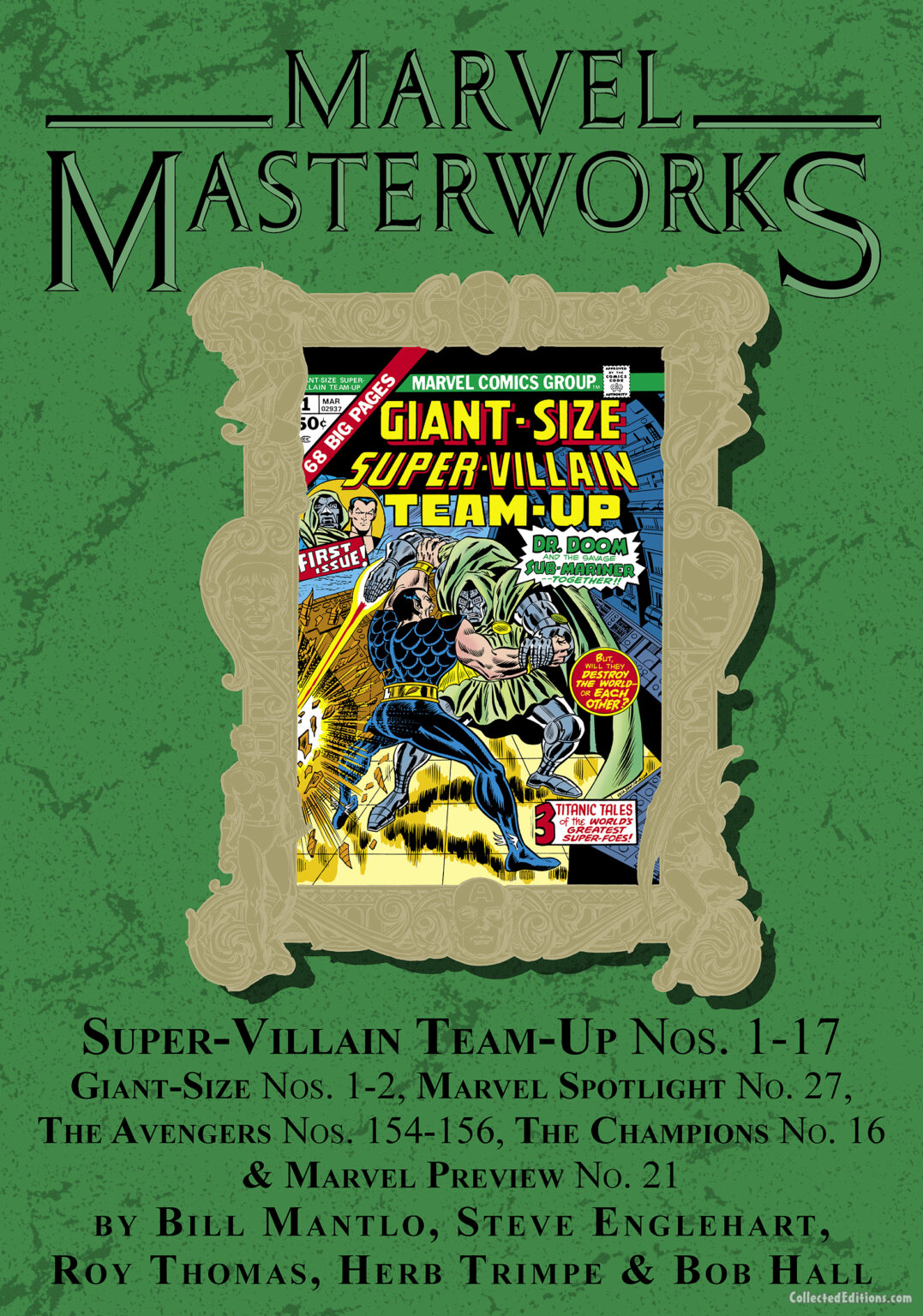 Marvel Masterworks Vol. 391: Super-Villain Team-Up HC dust jacket marble variant Ron Wilson Clover Press