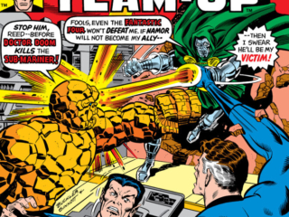 Super-Villain Team-Up #5 cover; pencils, Rich Buckler; inks, Joe Sinnott; Doctor Doom, Sub-Mariner