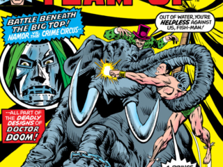Super-Villain Team-Up #8 cover; pencils and inks, uncredited; Doctor Doom, Sub-Mariner