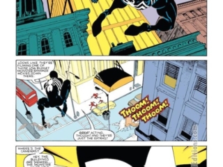 Web of Spider-Man Annual #2, pg. 17; pencils and inks, Arthur Adams; black costume