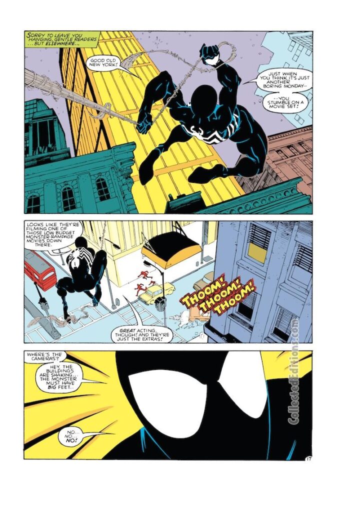 Web of Spider-Man Annual #2, pg. 17; pencils and inks, Arthur Adams; black costume