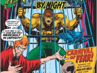 Werewolf by Night #6 cover; pencils and inks, Mike Ploog; Carnival of Fear, Werewolf in Captivity, Swami Rihva