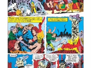 Werewolf by Night #3, pg. 10; pencils, Mike Ploog; inks, Frank Chiaramonte; Aelfric, Jack Russell