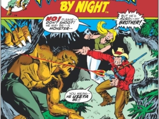Werewolf by Night #4 cover; pencils and inks, Mike Ploog; The Danger Game, Lissa Russell; Joshua Kane