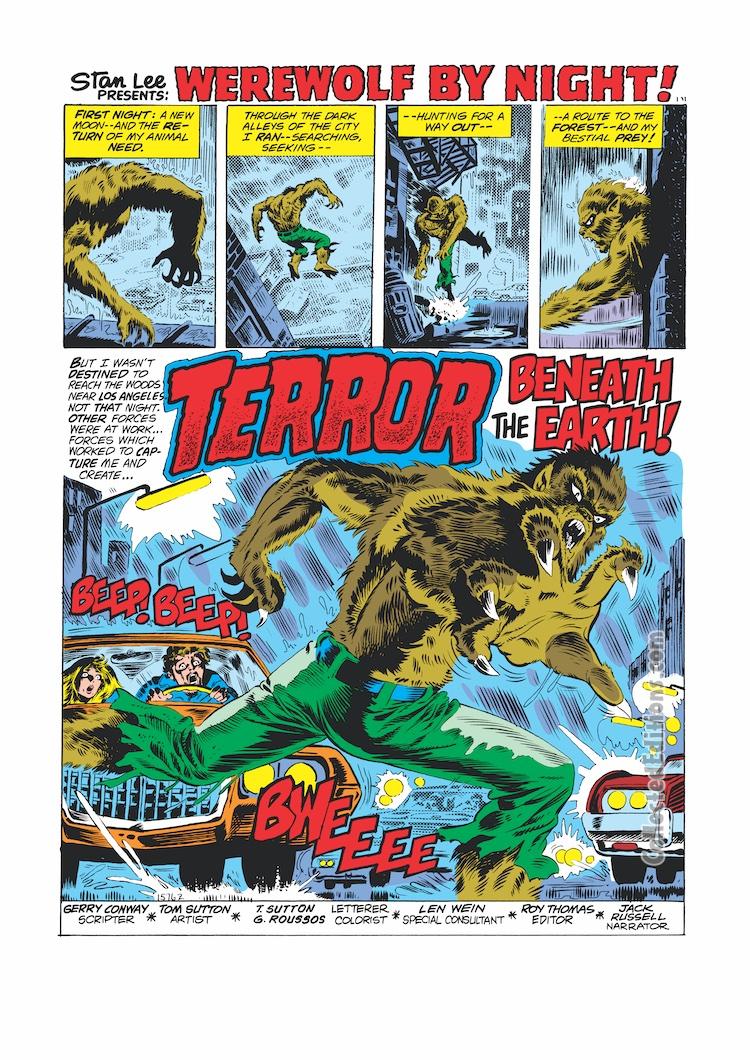 Werewolf by Night Vol 1 2, Marvel Database