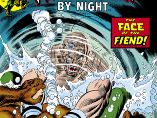 Werewolf by Night #22 cover; pencils, Gil Kane; inks, Dan Adkins; alterations, John Romita Sr.; Jack Russell, The Face of the Fiend