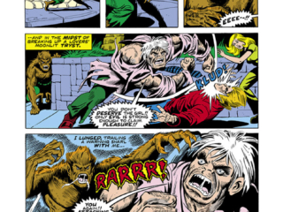 Werewolf by Night #25, pg. 5; pencils and inks, Don Perlin; Jack Russell; Winston Redditch