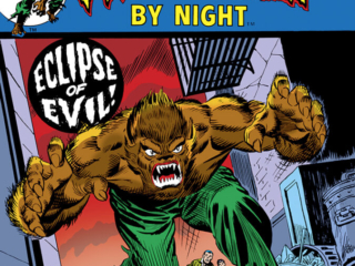 Werewolf by Night #25 cover; pencils, Gil Kane; inks, Mike Esposito; Jack Russell, Eclipse of Evil, Shocking Mystery Super-Villain
