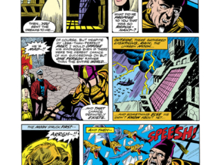 Werewolf by Night #28, pg. 14; pencils and inks, Don Perlin; Taboo, Doctor Glitternight, Topaz