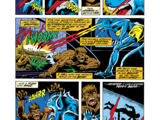 Werewolf by Night #29, pg. 7; pencils and inks, Don Perlin; Doctor Glitternight, Taboo, Topaz