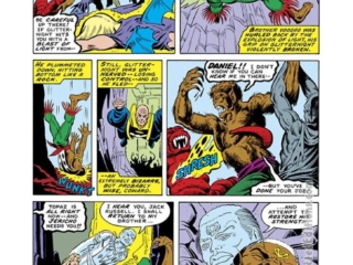 Werewolf by Night #41, pg. 6; pencils and inks, Don Perlin; Brother Voodoo, Jack Russell, astral form, Daniel Drumm