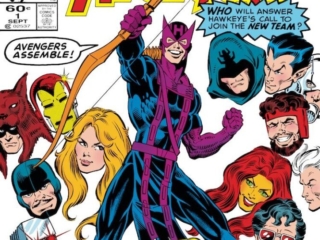 West Coast Avengers #1 cover; pencils, Bob Hall; inks, Brett Breeding; Assemble, Hawkeye, New Team, Rom, Puck, Hercules, Shroud, Sub-Mariner, Tigra, four-issue limited series