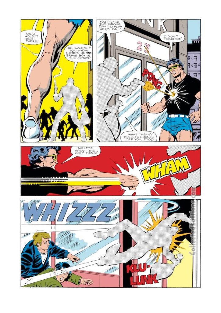 West Coast Avengers #2, pg. 9; pencils, Bob Hall; inks, Brett Breeding, Wonder Man, The Blank
