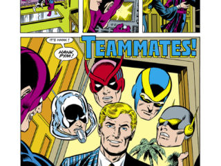 West Coast Avengers (1985) #1, pg. 2; layouts, Al Milgrom; pencils and inks, Joe Sinnott West Coast Avengers (1985) #1, pg. 2; layouts, Al Milgrom; pencils and inks, Joe Sinnott; Hank Pym; Tigra, Mockingbird, Hawkeye; Teammates