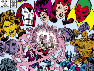 West Coast Avengers #2 cover; pencils, Al Milgrom; inks, Joe Sinnott West Coast Avengers #2 cover; pencils, Al Milgrom; inks, Joe Sinnott; Grim Reaper, Man-Ape, Black Talon, Nekra, Hawkeye, Iron Man, Wonder Man, Mockingbird, Tigra, Erik Josten
