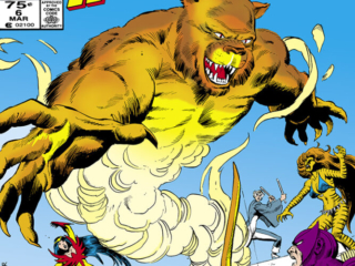 West Coast Avengers #6 cover; pencils, Al Milgrom; inks, Kyle Baker West Coast Avengers #6 cover; pencils, Al Milgrom; inks, Kyle Baker; Hawkeye, Tigra, Mockingbird, Ben Grimm, Thing, Firebird, Balkatar