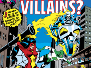 What If? #17 cover; pencils, Gene Colan; inks, Jack Abel; What If Ghost Rider, Captain Marvel, Spider-Woman were villains, 3 all-new tales of fantastic wonder to boggle your mind