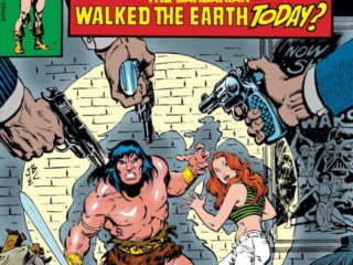 What If? #13 cover; pencils, John Buscema; inks, Ernie Chan What If? #13 cover; pencils, John Buscema; inks, Ernie Chan; What If Conan the Barbarian Walked the Earth Today, Roy Thomas, Dann Thomas