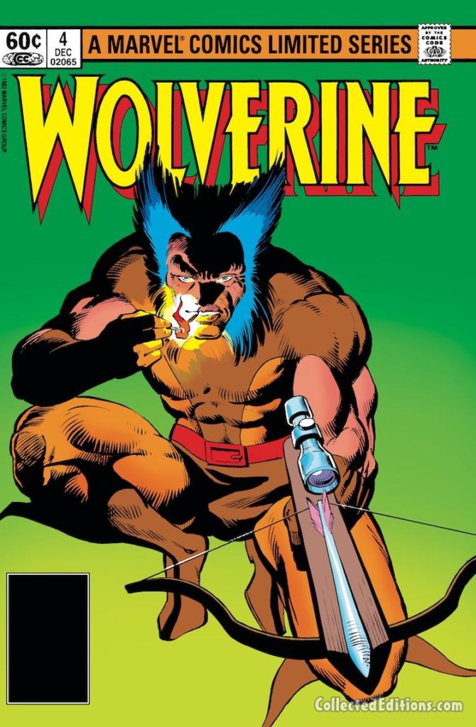 Wolverine #4 cover; pencils, Frank Miller; inks, Joe Rubinstein, Japan