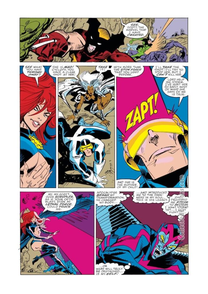 X-Factor #38, pg. 13; pencils, Walter Simonson; inks, Al Milgrom; Cyclops, Inferno, Archangel, Wolverine