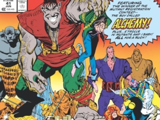 X-Factor #41 cover; pencils and inks, Walter Simonson; Alchemy, Mutant Registration Contest, Trolls