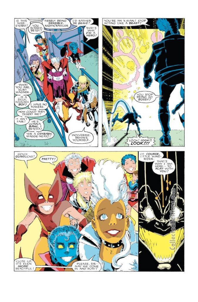 X-Men Annual #10, pg. 17; pencils, Arthur Adams; inks, Terry Austin; X-Babies, Magneto, Storm, Nightcrawler, Mojo