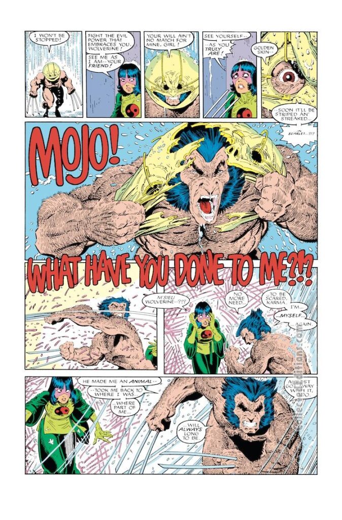 X-Men Annual #10, pg. 30; pencils, Arthur Adams; inks, Terry Austin; Wolverine, Karma