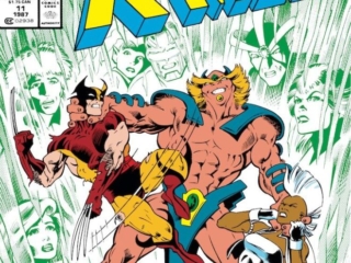 X-Men Annual #11 cover; pencils, Alan Davis; inks, Paul Neary, Wolverine, Horde, Storm, Jocasta