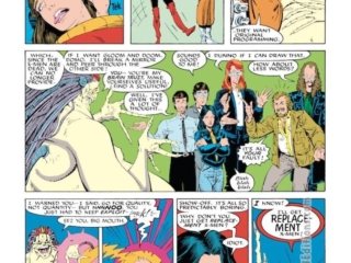 X-Men Annual #12, pg. 40; pencils, Arthur Adams; inks, Bob Wiacek; first appearance, Mojo, X-Babies, I Want My X-Men