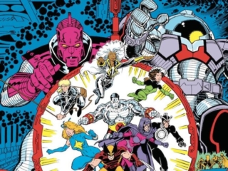 X-Men Annual #12 cover; pencils and inks, Arthur Adams; Evolutionary War, High Evolutionary, X-Babies