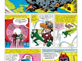 X-Men #5, pg. 7; pencils, Jack Kirby; inks, Paul Reinman; Magneto, Asteroid M, Toad, Mastermind, Quicksilver