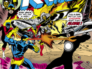 X-Men #97 cover; pencils, Rich Buckler; inks, Dave Cockrum X-Men #97 cover; pencils, Rich Buckler; inks, Dave Cockrum; Cyclops vs. Havok, Stay back my fellow X-Men, this is one battle that Cyclops must fight alone. My Brother My Enemy, Storm, Colossus