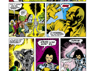 X-Men #105, pg. 9; pencils, Dave Cockrum; inks, Bob Layton; Lilandra Neramani, Jean Grey, John Grey, Misty Knight, Elaine Grey