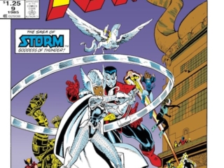 X-Men Annual #9 cover; pencils, Arthur Adams; inks, Walter Simonson; Asgardian Wars/Loki/Storm